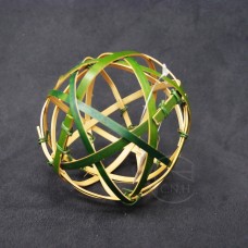 裝飾P-1531-10GBamboo Ball Dispiay10cm竹編球綠