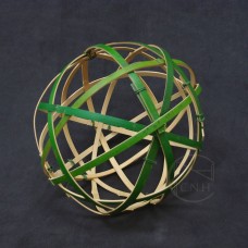 裝飾P-1531-20GBamboo Ball Dispiay20cm竹編球綠