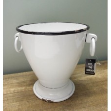 出清品金屬花器-SPICE 花器IVDN1340WH Tin Flower Vase