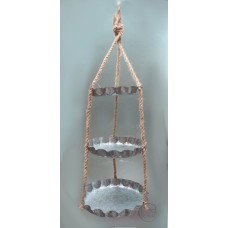 出清品金屬-NATURE DESIGNS 花器45240Tin Basket吊掛三層鐵盤