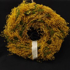 出清品乾燥花-GREEN HOUSE 花圈4335-A乾燥+人造花圈