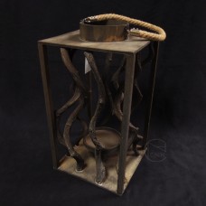 出清品木製-日本花器KE000021方型藤燈花器咖啡