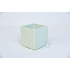 陶瓷-方型花器8 8 H9 土綠色