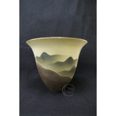 陶花器-大鳳 咖黃