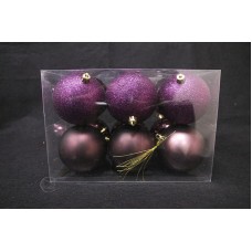 透明混搭球 8CM 12入 紫色
