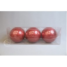 PET亮粉球 15CM 3入 紅色