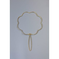 出清品梅花形扇框 20cm KC金色 一個