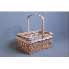 絕版品方形竹編提籃 大