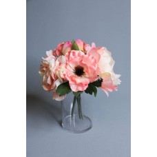 出清品 人造花 FM003820-006 荷葉蓮花桃