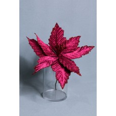 人造花-ASCA AX69108-015 Poinsettia pick(暗紅)