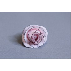 日式描4層香皂花 淺淺粉黑邊 約4公分