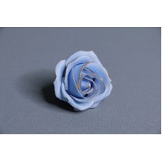 日式描4層香皂花 淺藍金邊 約4公分