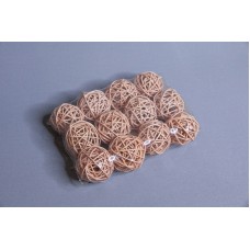 材料-6CM米色藤球 12入