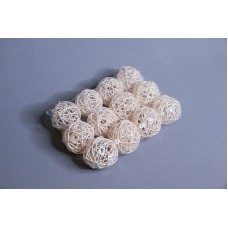 材料-6CM白色藤球 12入