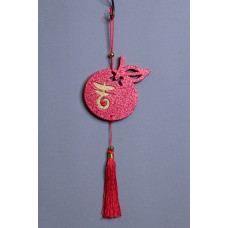 裝飾 雙色大桔吊飾 紅 13公分 1個 12xH38cm