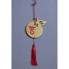 裝飾 雙色大桔吊飾 金 13公分 1個 12xH38cm