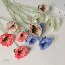 人造花 5頭罌粟花 L68cm