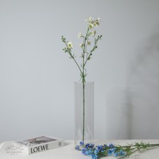 人造花 手感紫羅蘭 長款 白