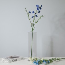 人造花 手感紫羅蘭 長款 深藍