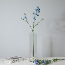 人造花 手感紫羅蘭 長款 淺藍