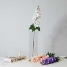 人造花 3D飛燕草 長款 白色
