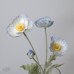 人造花 植毛四頭罌粟花