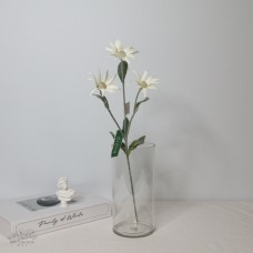 人造花 法蘭絨花 FM008778 白