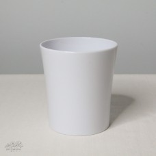 塑膠花器-1112R 圓型花器 白色