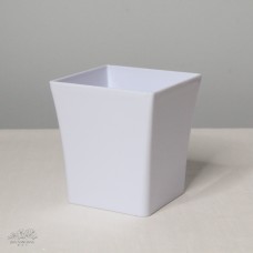 塑膠花器-方形花器 1112S (白)
