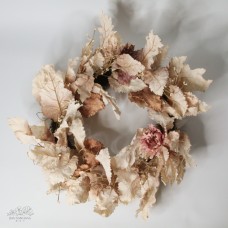 人造花 罌粟花圈 白