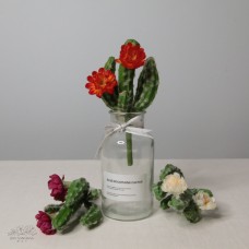 出清品 人造多肉-6指仙人掌(桔花) 