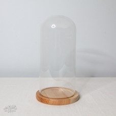 玻璃-光明罩木底座 罩Ø12xH26cm