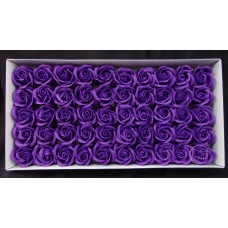 人造花-香皂花-三層玫瑰香皂花頭(深紫)-零售
