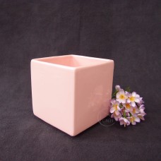 陶花器-方型花器(粉)