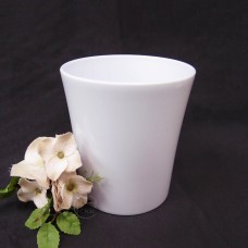 塑膠花器-1112R 圓型花器 白色
