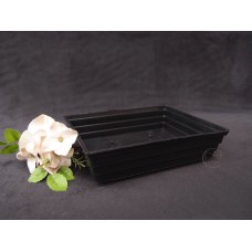塑膠花器-梯型盒(黑)