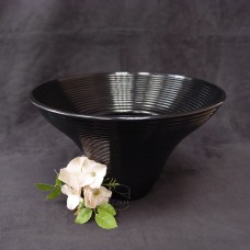 塑膠花器-螺紋花器(黑)