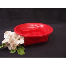 塑膠花器-西式盤(紅)