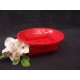 塑膠花器-西式盤(紅)