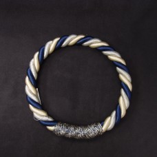 ASCA 裝飾A-72137-09W繩花圈白藍