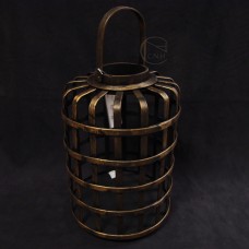 木製-日本花器KE000018古董木燈籠花器古銅