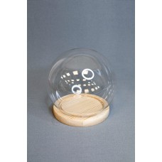 玻璃花器-花器 YQ-15圓球罩+木底座 