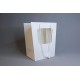 包裝-開窗卡紙花袋 梯形白H35x29.5x24cm 底18x24cm