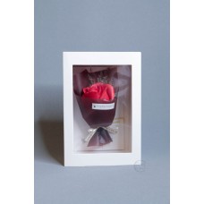 玫瑰賀卡香皂花 F026-026-1 紅