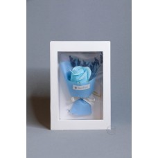 玫瑰賀卡香皂花 F026-026-1 淺藍