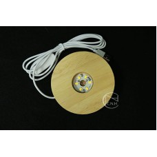 材料-USB插頭原木燈座 10cm
