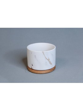 陶瓷-YSZ029陶瓷竹托花盆 金紋