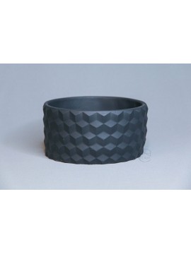 陶瓷-水泥花盆 DM8030-1 黑色 16x8cm
