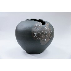 出清品陶花器-信樂燒 花器  雪丸花瓶１０號