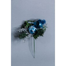 聖誕-花插-鈴鼓+球+鈴鐺(藍)